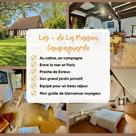 Maison Campagnarde, Au Calme, Proche D'evreux *